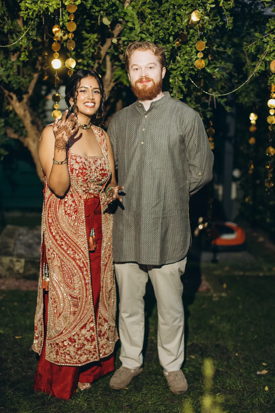Sara and Leo at the mehndi.