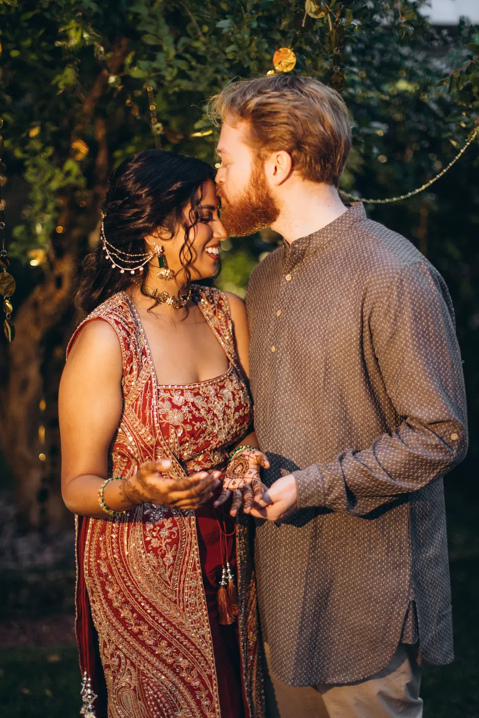 Sara and Leo at the mehndi.
