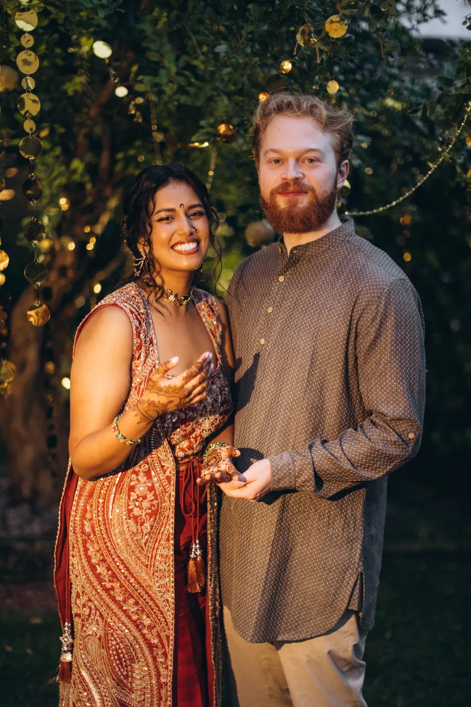 Sara and Leo at the mehndi.