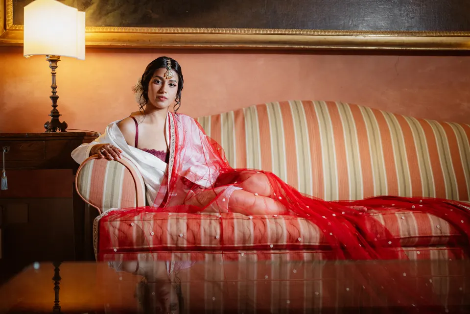 Sara and Leo on their wedding day.